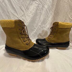 Mishansha Womens- Duck/Rain Lace Waterproof Boots Size 11